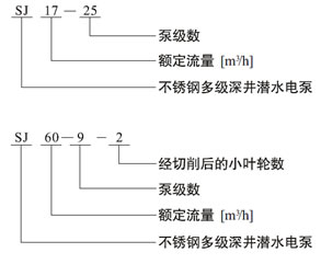 SJ型号说明